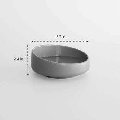 anti whisker fatigue ceramic cat bowl with low edges 